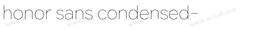 honor sans condensed字体转换